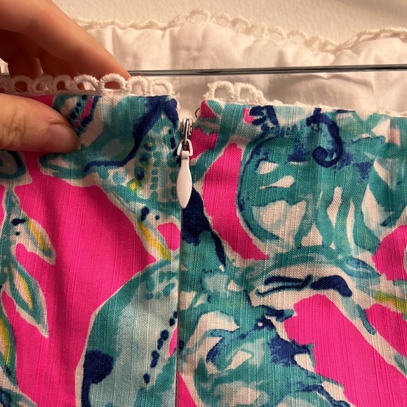 Lilly Pulitzer Brynn Dress Raz Berry Lobsters - Strapless Lace- Size 0 - Picture 5 of 14